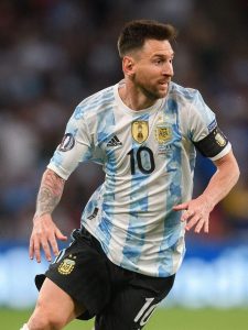 01 Jun 2022 - Italy v Argentina - Finalissima 2022 - Wembley Stadium Lionel Messi during the match against Italy at Wembley Stadium. Picture Credit : © Mark Pain / Alamy